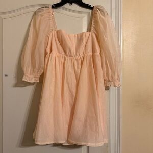 Medium Pink Puff Sleeve Dress - Looks like Selkie